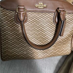 Coach Signature Brown and Tan Satchel
